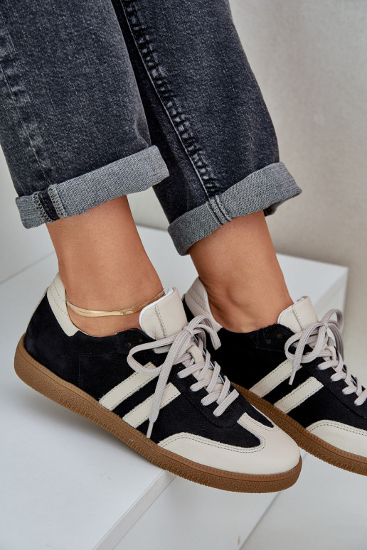 Zazoo N1068 Pele Baixo À modalo de tênis Feminino cor preta