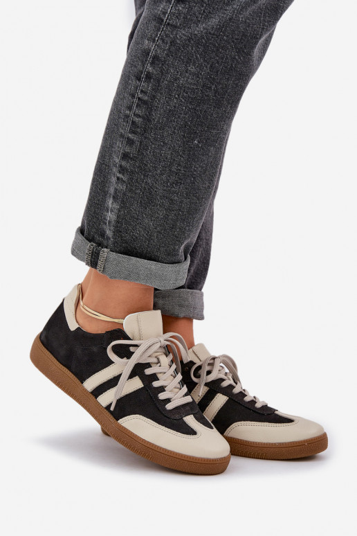 Zazoo N1068 Pele Baixo À modalo de tênis Feminino cor preta