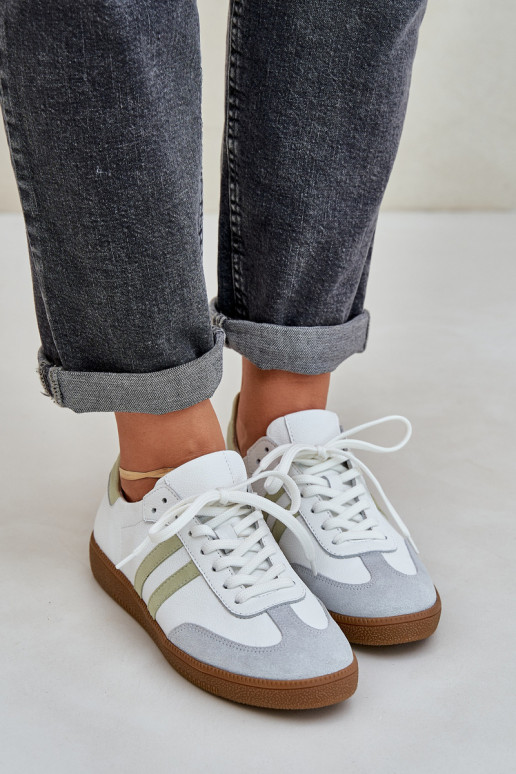 Zazoo N1068 Pele Baixo À modalo de tênis Feminino cor branca