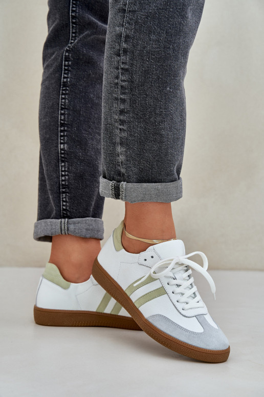 Zazoo N1068 Pele Baixo À modalo de tênis Feminino cor branca