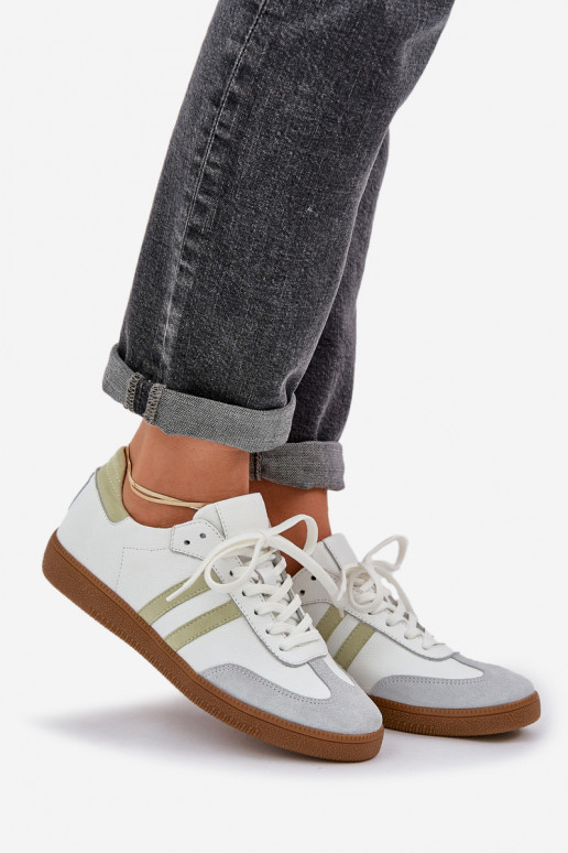 Zazoo N1068 Pele Baixo À modalo de tênis Feminino cor branca