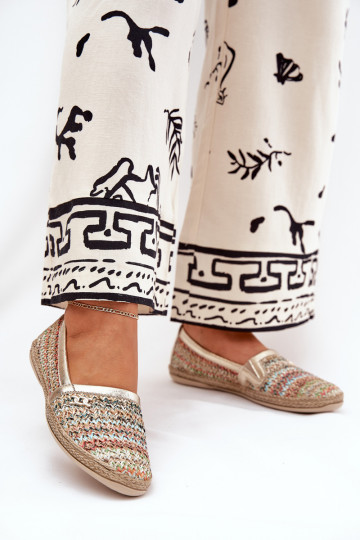 Espadrilles de estilo elegante de couro com trançados Zazoo 10178 diversas cores 2