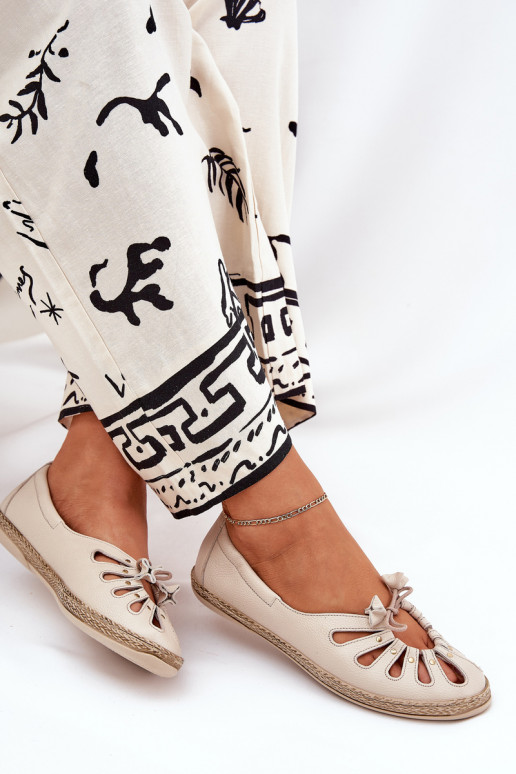 isósceles BailarinasHabilitadoturalnej Skóry Zazoo 10179 bege