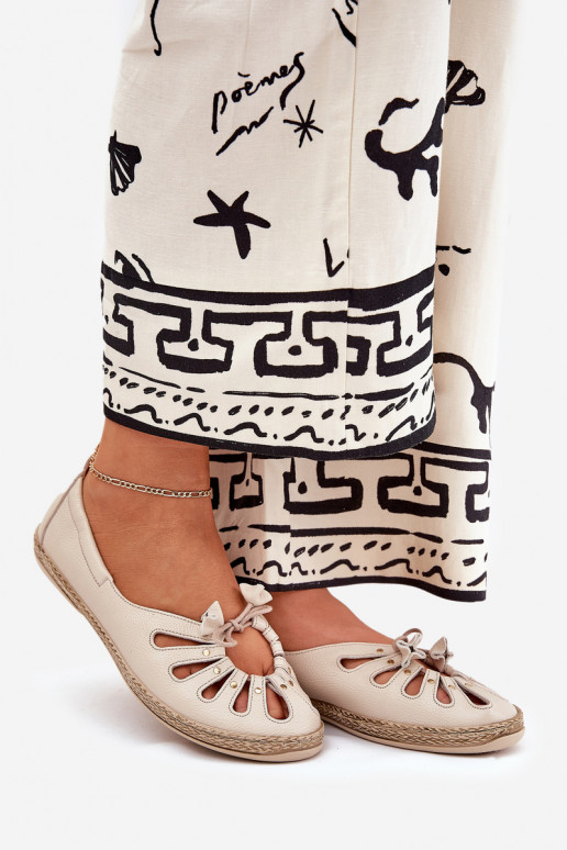 isósceles BailarinasHabilitadoturalnej Skóry Zazoo 10179 bege