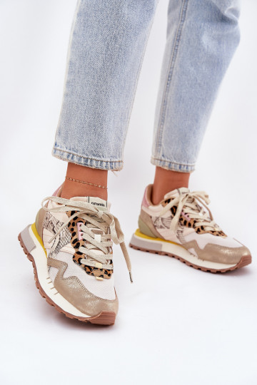 Ténis femininos "Sneakers" D.Franklin DFSH378006 dourado