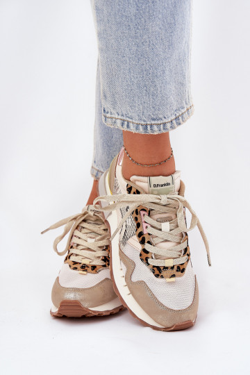 Ténis femininos "Sneakers" D.Franklin DFSH378006 dourado 2
