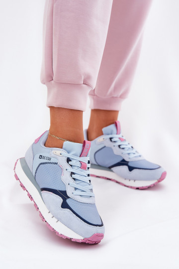 de camurça  tênis Feminino Big Star RR274236 HI-POLY SYSTEM cor azul