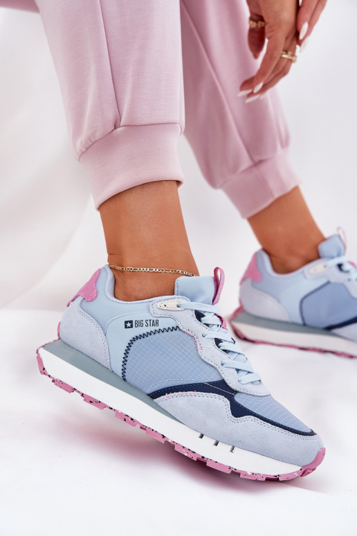 de camurça  tênis Feminino Big Star RR274236 HI-POLY SYSTEM cor azul de camurça  tênis Feminino Big Star RR274236 HI-POLY SYSTEM cor azul