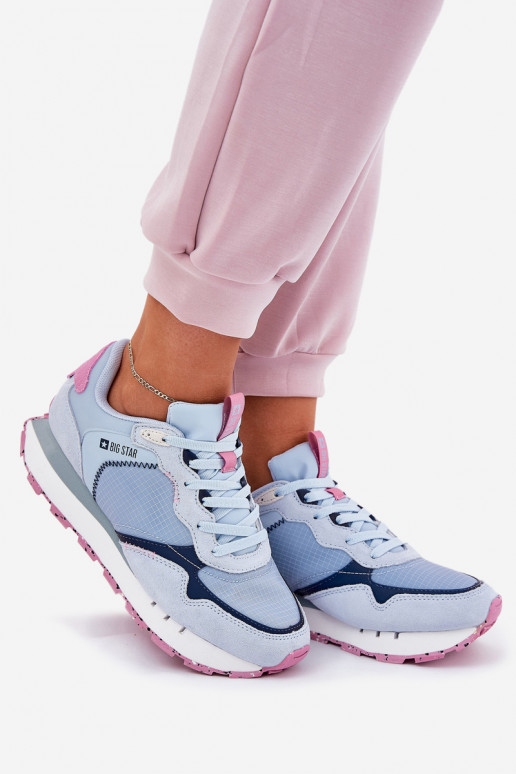 de camurça  tênis Feminino Big Star RR274236 HI-POLY SYSTEM cor azul de camurça  tênis Feminino Big Star RR274236 HI-POLY SYSTEM cor azul