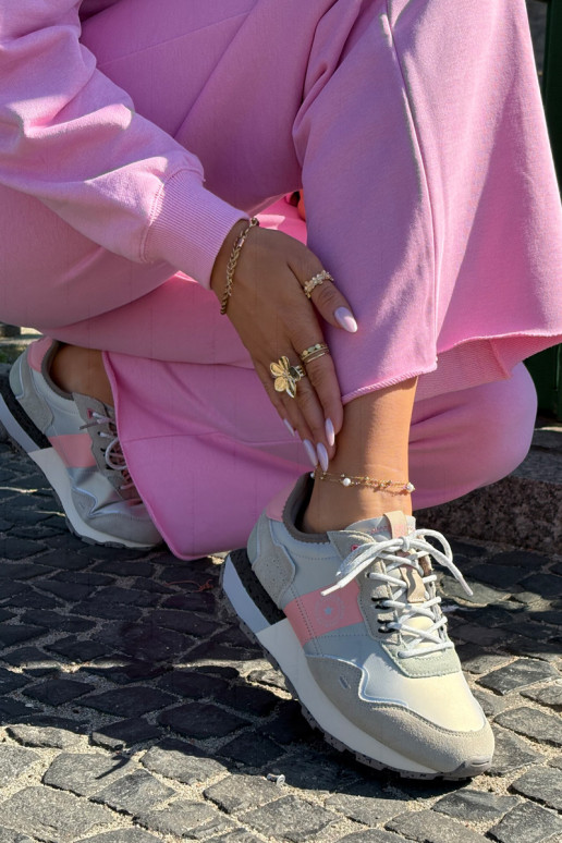 de camurça À modalo de tênis Feminino Big Star RR274243 HI-POLY SYSTEM cinza-cor rosa de camurça À modalo de tênis Feminino Big Star RR274243 HI-POLY SYSTEM cinza-cor rosa