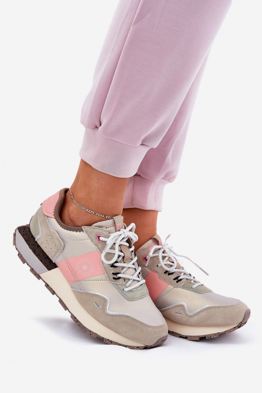 de camurça À modalo de tênis Feminino Big Star RR274243 HI-POLY SYSTEM cinza-cor rosa de camurça À modalo de tênis Feminino Big Star RR274243 HI-POLY SYSTEM cinza-cor rosa