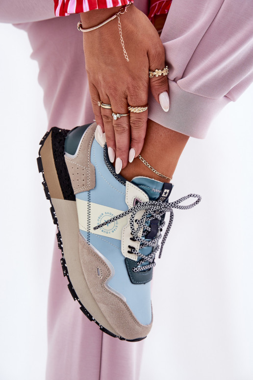 de camurça À modalo de tênis Feminino Big Star RR274245 HI-POLY SYSTEM cinza-cor azul de camurça À modalo de tênis Feminino Big Star RR274245 HI-POLY SYSTEM cinza-cor azul