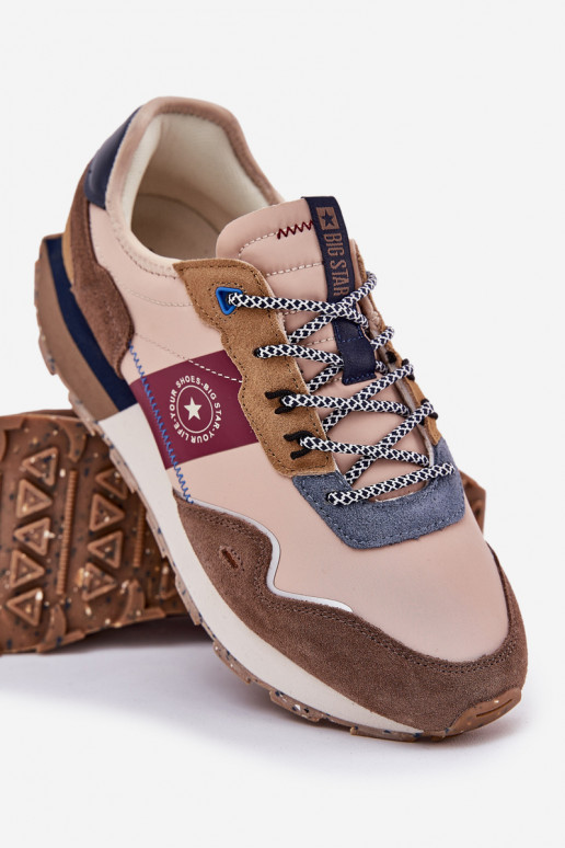 de camurça À modalo de tênis Tem que sercho com uma plataforma Big Star RR174475 Hi-Poly System bege