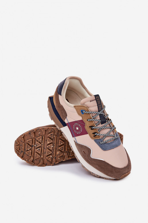 de camurça À modalo de tênis Tem que sercho com uma plataforma Big Star RR174475 Hi-Poly System bege