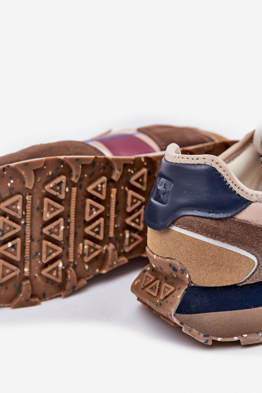 de camurça À modalo de tênis Tem que sercho com uma plataforma Big Star RR174475 Hi-Poly System bege