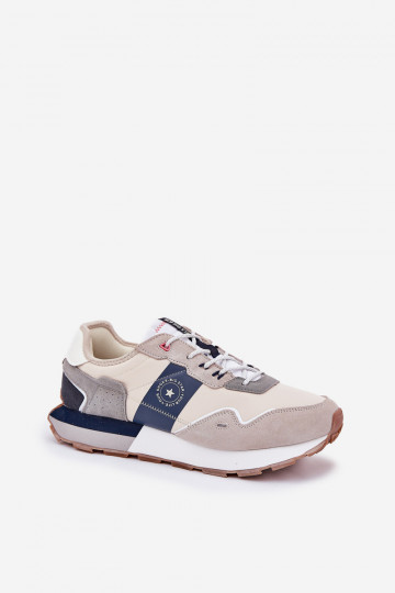 Ténis de camurça masculinos com plataforma Big Star RR174471 Hi-Poly System cor cinza