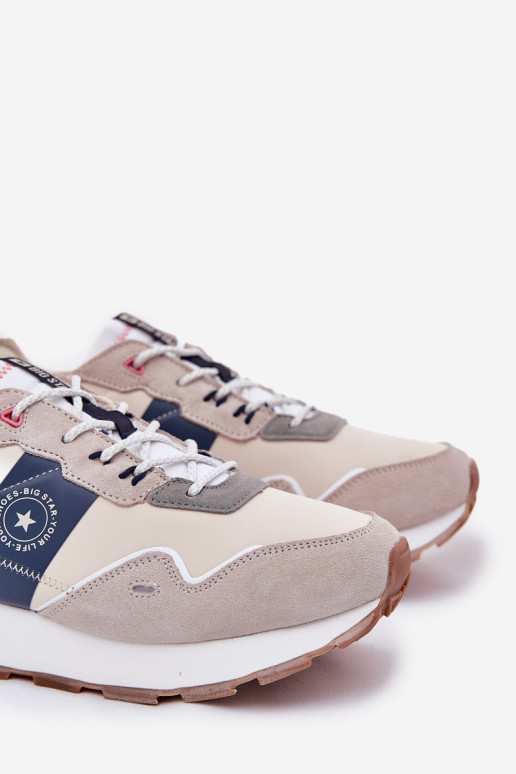 de camurça À modalo de tênis Tem que sercho com uma plataforma Big Star RR174471 Hi-Poly System cor cinza