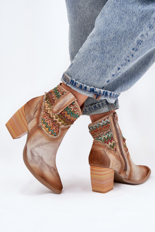 Pele botas estilo coParaboy com salto decorar Plecionką Tem que serciejka 06810-29 Cores diferentes Pele botas estilo coParaboy com salto decorar Plecionką Tem que serciejka 06810-29 Cores diferentes