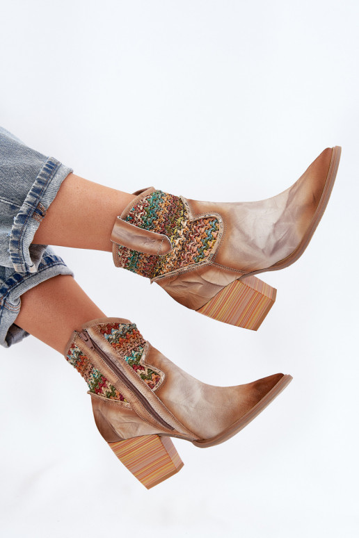 Pele botas estilo coParaboy com salto decorar Plecionką Tem que serciejka 06810-29 Cores diferentes Pele botas estilo coParaboy com salto decorar Plecionką Tem que serciejka 06810-29 Cores diferentes