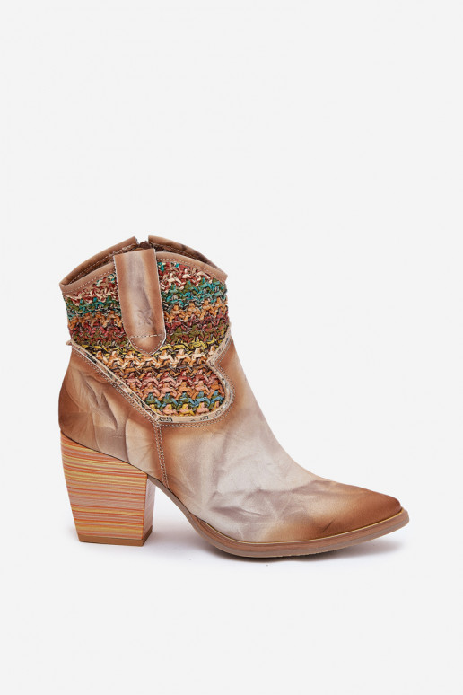 Pele botas estilo coParaboy com salto decorar Plecionką Tem que serciejka 06810-29 Cores diferentes Pele botas estilo coParaboy com salto decorar Plecionką Tem que serciejka 06810-29 Cores diferentes