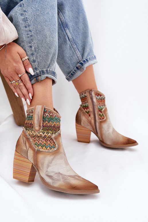 Pele botas estilo coParaboy com salto decorar Plecionką Tem que serciejka 06810-29 Cores diferentes Pele botas estilo coParaboy com salto decorar Plecionką Tem que serciejka 06810-29 Cores diferentes