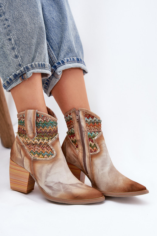 Pele botas estilo coParaboy com salto decorar Plecionką Tem que serciejka 06810-29 Cores diferentes Pele botas estilo coParaboy com salto decorar Plecionką Tem que serciejka 06810-29 Cores diferentes