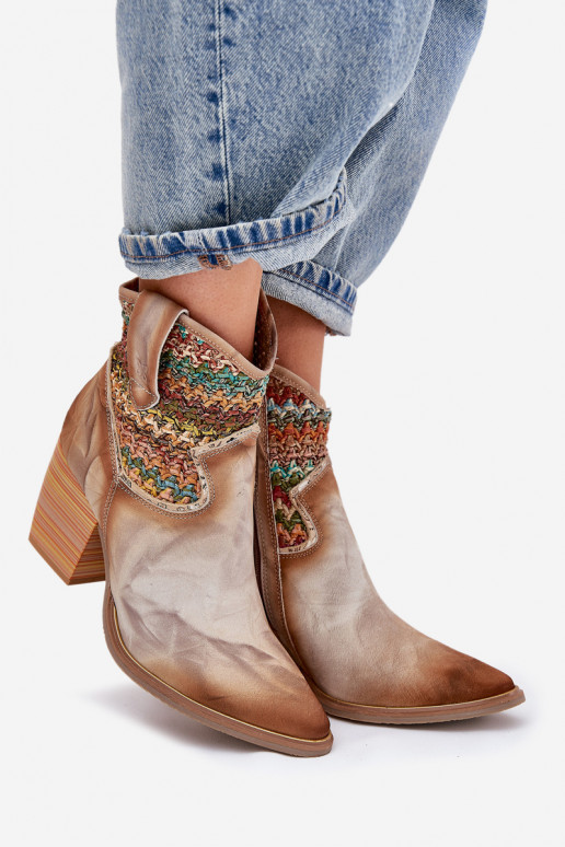 Pele botas estilo coParaboy com salto decorar Plecionką Tem que serciejka 06810-29 Cores diferentes Pele botas estilo coParaboy com salto decorar Plecionką Tem que serciejka 06810-29 Cores diferentes