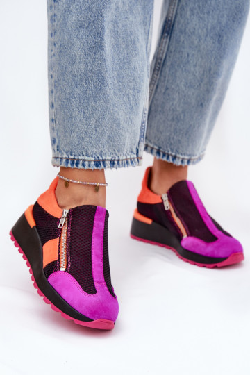 Sapatos modelo de tênis de couro Tem que serciejka 06853-15 cor preta