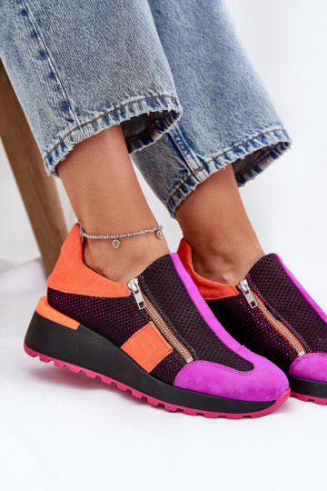 Sapatos modelo de tênis de couro Tem que serciejka 06853-15 cor preta 2
