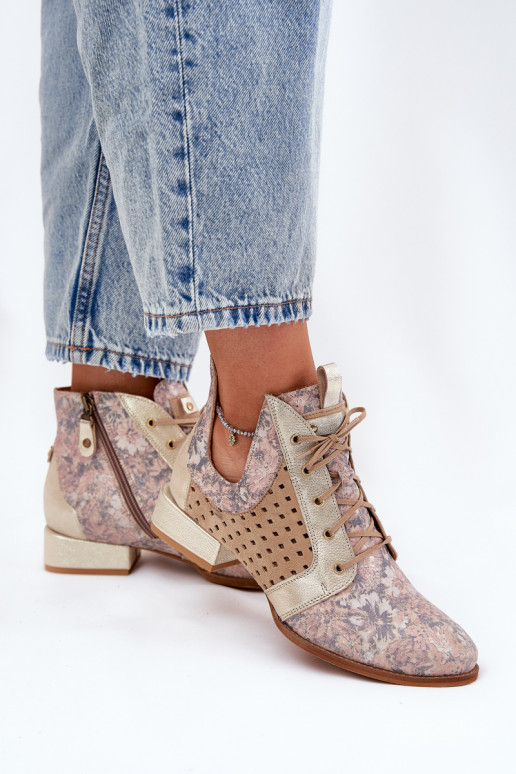 Pele Botas Calçados Tem que serciejka 05541-04 bege-cor dourada Pele Botas Calçados Tem que serciejka 05541-04 bege-cor dourada