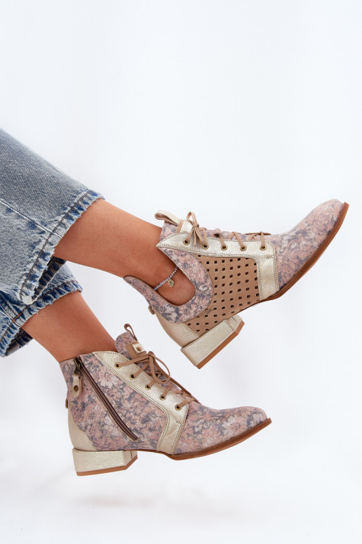 Pele Botas Calçados Tem que serciejka 05541-04 bege-cor dourada Pele Botas Calçados Tem que serciejka 05541-04 bege-cor dourada