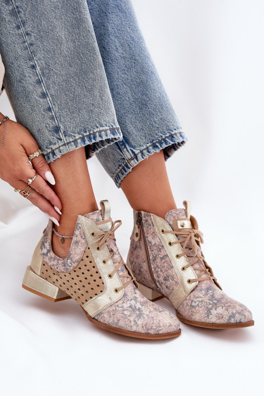 Pele Botas Calçados Tem que serciejka 05541-04 bege-cor dourada Pele Botas Calçados Tem que serciejka 05541-04 bege-cor dourada