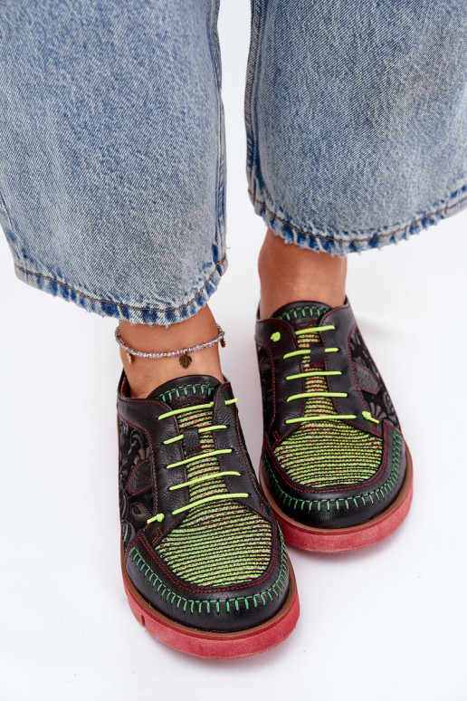 Pele sapato Feminino Estampado Tem que serciejka 06784-20 cor preta Pele sapato Feminino Estampado Tem que serciejka 06784-20 cor preta