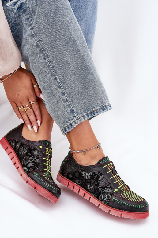 Pele sapato Feminino Estampado Tem que serciejka 06784-20 cor preta Pele sapato Feminino Estampado Tem que serciejka 06784-20 cor preta