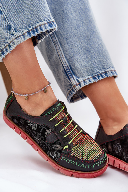 Pele sapato Feminino Estampado Tem que serciejka 06784-20 cor preta Pele sapato Feminino Estampado Tem que serciejka 06784-20 cor preta