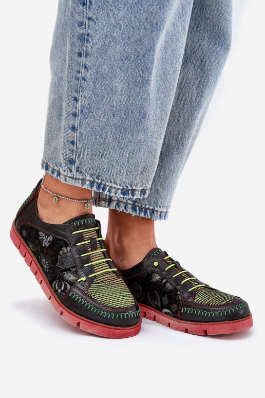 Pele sapato Feminino Estampado Tem que serciejka 06784-20 cor preta Pele sapato Feminino Estampado Tem que serciejka 06784-20 cor preta