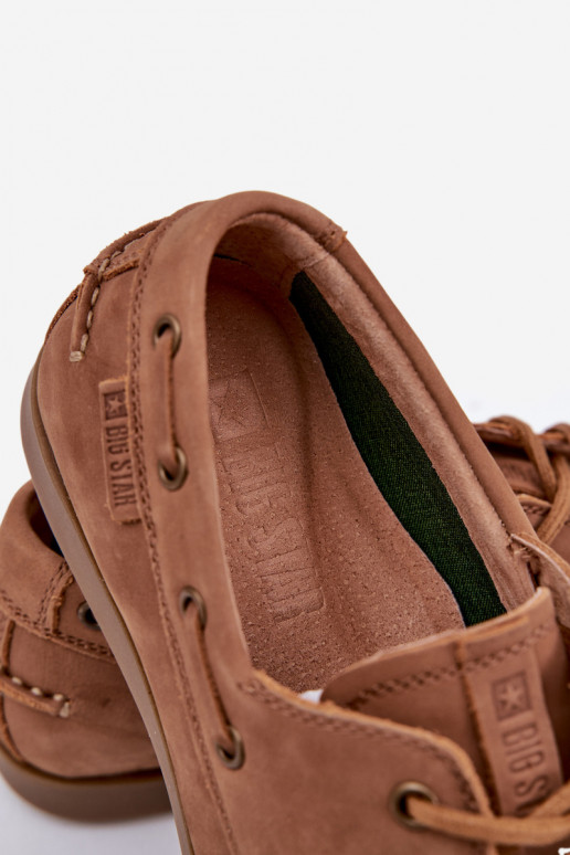 Pele Mocassins Tem que sercho Big Star RR174162 cor marrom Pele Mocassins Tem que sercho Big Star RR174162 cor marrom