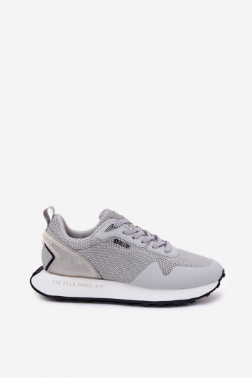Tênis esportivos masculinos com plataforma Big Star RR174358 Hi-Poly System cinzas 2