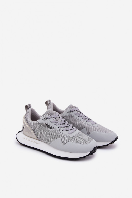 À modalo de tênis Tem que sercho com uma plataforma Big Star RR174358 Hi-Poly System cor cinza