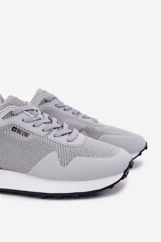 À modalo de tênis Tem que sercho com uma plataforma Big Star RR174358 Hi-Poly System cor cinza