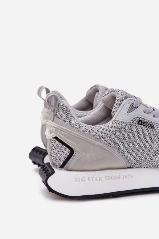 À modalo de tênis Tem que sercho com uma plataforma Big Star RR174358 Hi-Poly System cor cinza