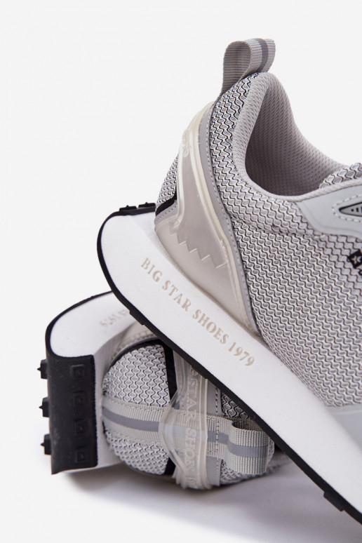 À modalo de tênis Tem que sercho com uma plataforma Big Star RR174358 Hi-Poly System cor cinza