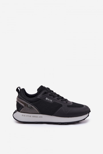 Tênis esportivos masculinos com plataforma Big Star RR174361 Hi-Poly System pretos 2