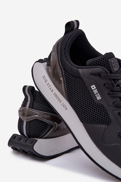 À modalo de tênis Tem que sercho com uma plataforma Big Star RR174361 Hi-Poly System cor preta