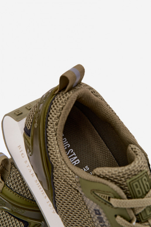 À modalo de tênis Tem que sercho com uma plataforma Big Star RR174360 Hi-Poly System cor cáqui