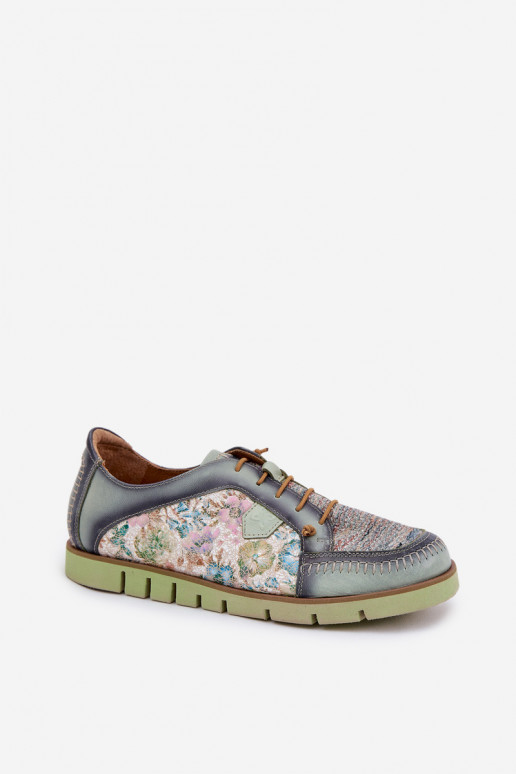 Pele sapato Feminino Estampado Tem que serciejka 06784-09 cor verde