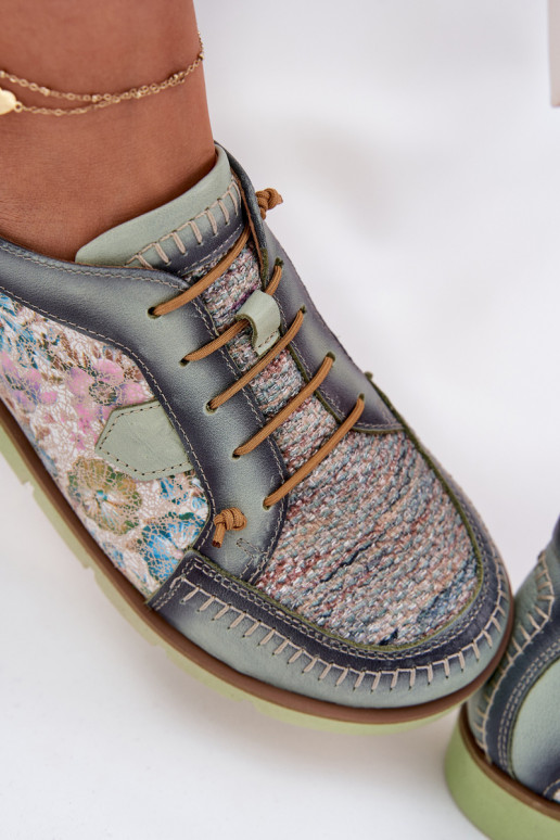 Pele sapato Feminino Estampado Tem que serciejka 06784-09 cor verde