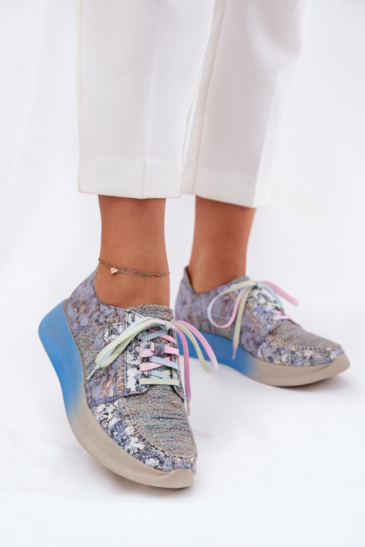 Pele sapato À modalo de tênis Feminino com uma plataforma Tem que serciejka 06776A-06 cor azul Pele sapato À modalo de tênis Feminino com uma plataforma Tem que serciejka 06776A-06 cor azul