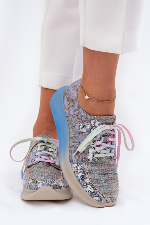 Pele sapato À modalo de tênis Feminino com uma plataforma Tem que serciejka 06776A-06 cor azul Pele sapato À modalo de tênis Feminino com uma plataforma Tem que serciejka 06776A-06 cor azul