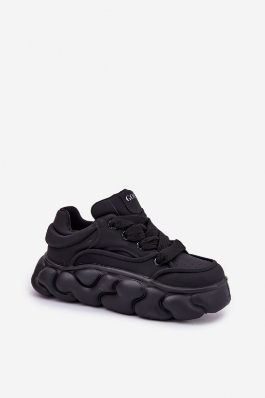 Pele À modalo de tênis Feminino com uma plataforma GOE RR2N4044 cor preta Pele À modalo de tênis Feminino com uma plataforma GOE RR2N4044 cor preta